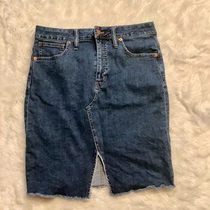 Madewell Stretch Denim Pegged Skirt in Bellhaven Wash: Cutout Edition Size 29